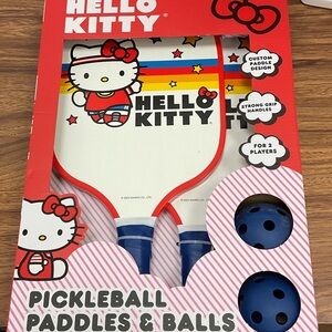 Sanrio Hello Kitty Pickleball Set - Red, Blue, White